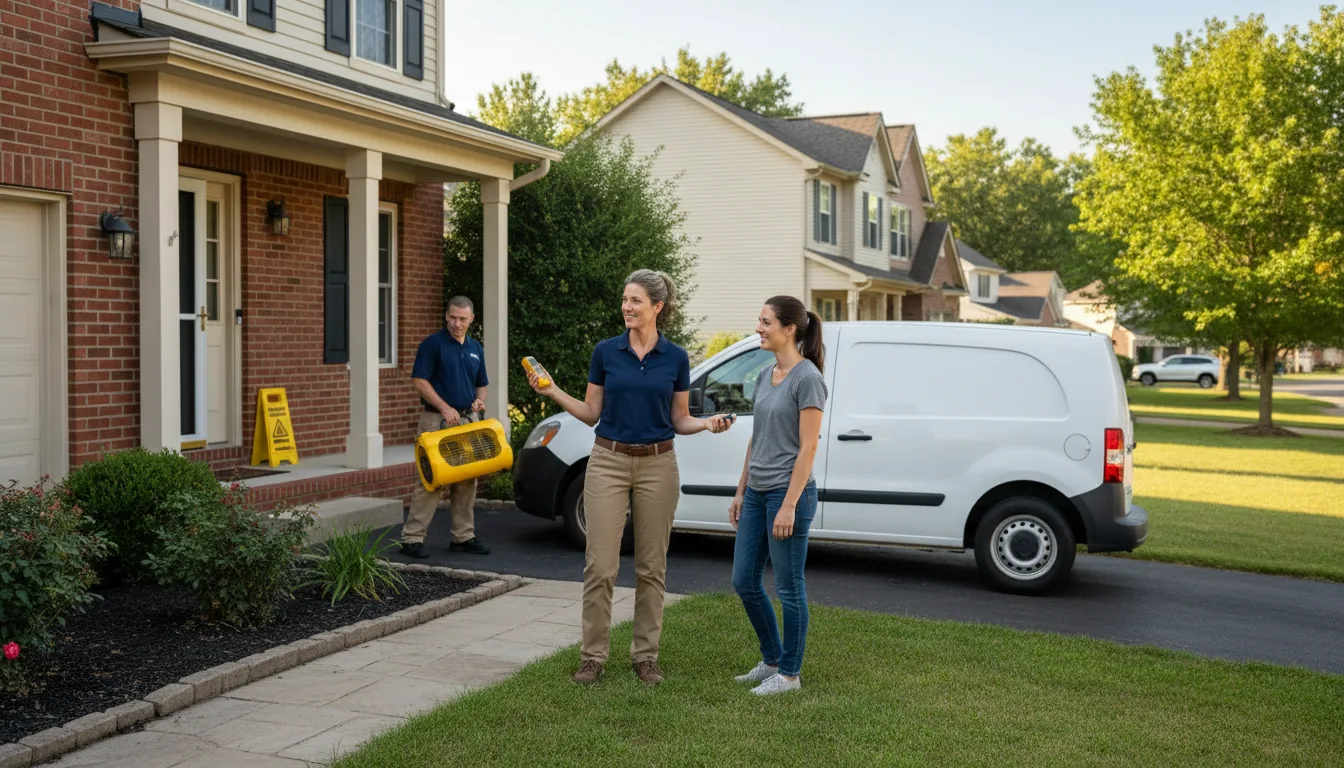 Residential water damage restoration in Ansley, NE